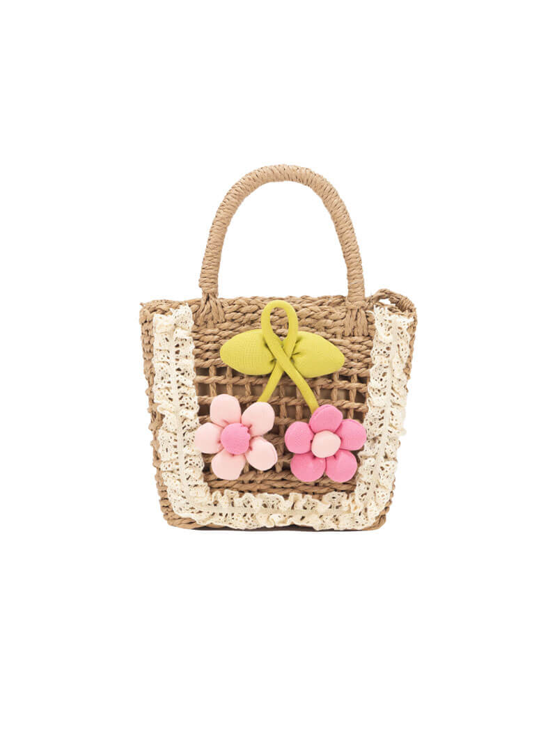 Sac en paille à détails